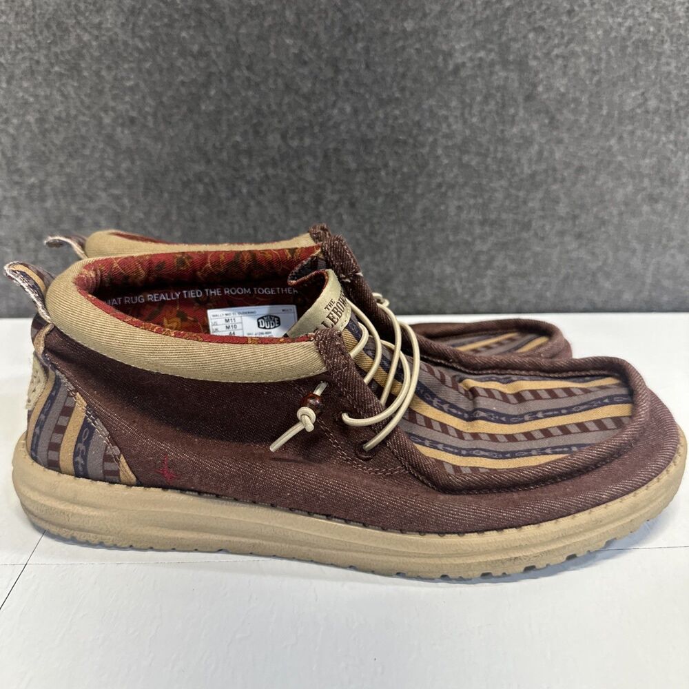 Limited Edition Hey Dude x Wally Mid El Duderino Big Lebowski Collab Mens 11 B18